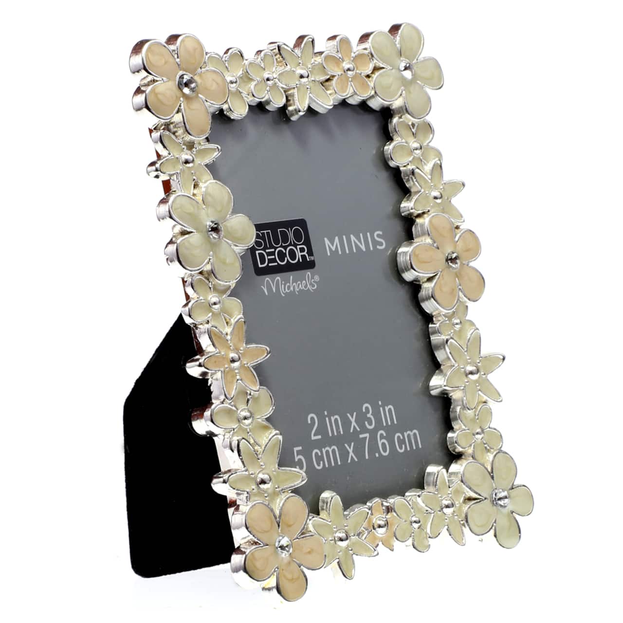 24 Pack: White Enameled Floral 2" x 3" Mini Frame by Studio Décor®